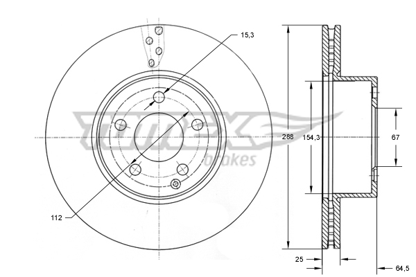 Brzdový kotúč TOMEX Brakes